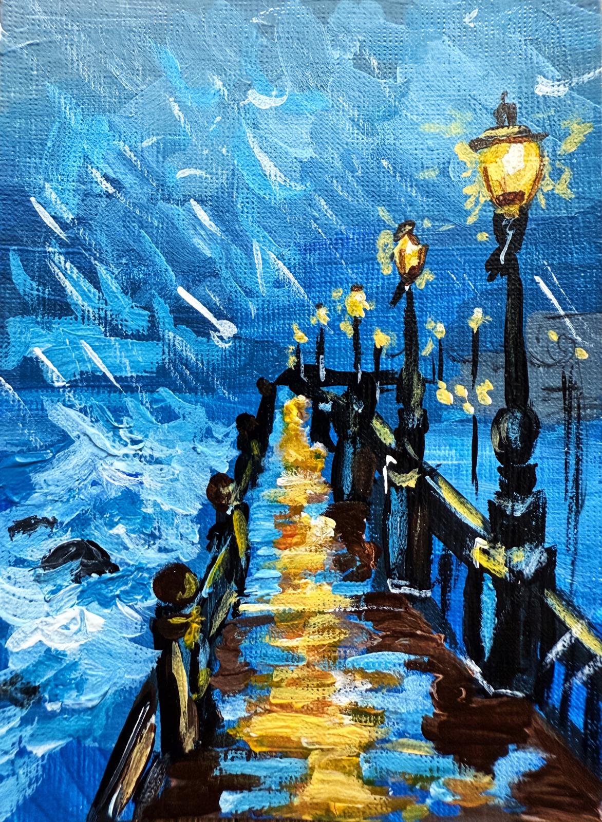 rainy boardwalk